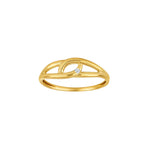 14kt. Goldring m/Dia. 0.02ct W/PI