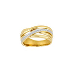14kt. Goldring m/Dia. 0.13ct W/SI