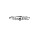 Silver ring balls w/cz