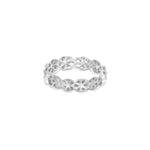 Rod. silver ring w/flowers