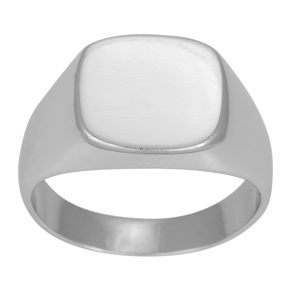 SON rhod. solid silver ring polished