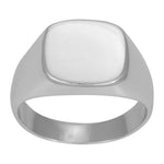 SON rhod. solid silver ring polished