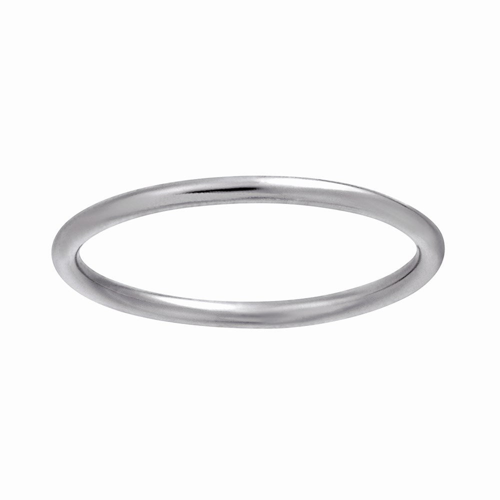 Rhod. sølvring glat 1,5mm - Rhodineret / 60