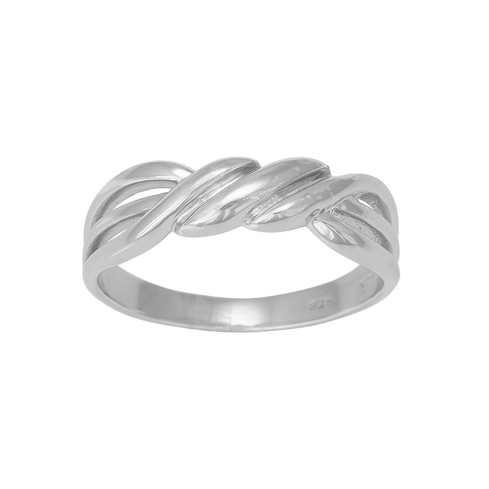 Rod. silver ring braided