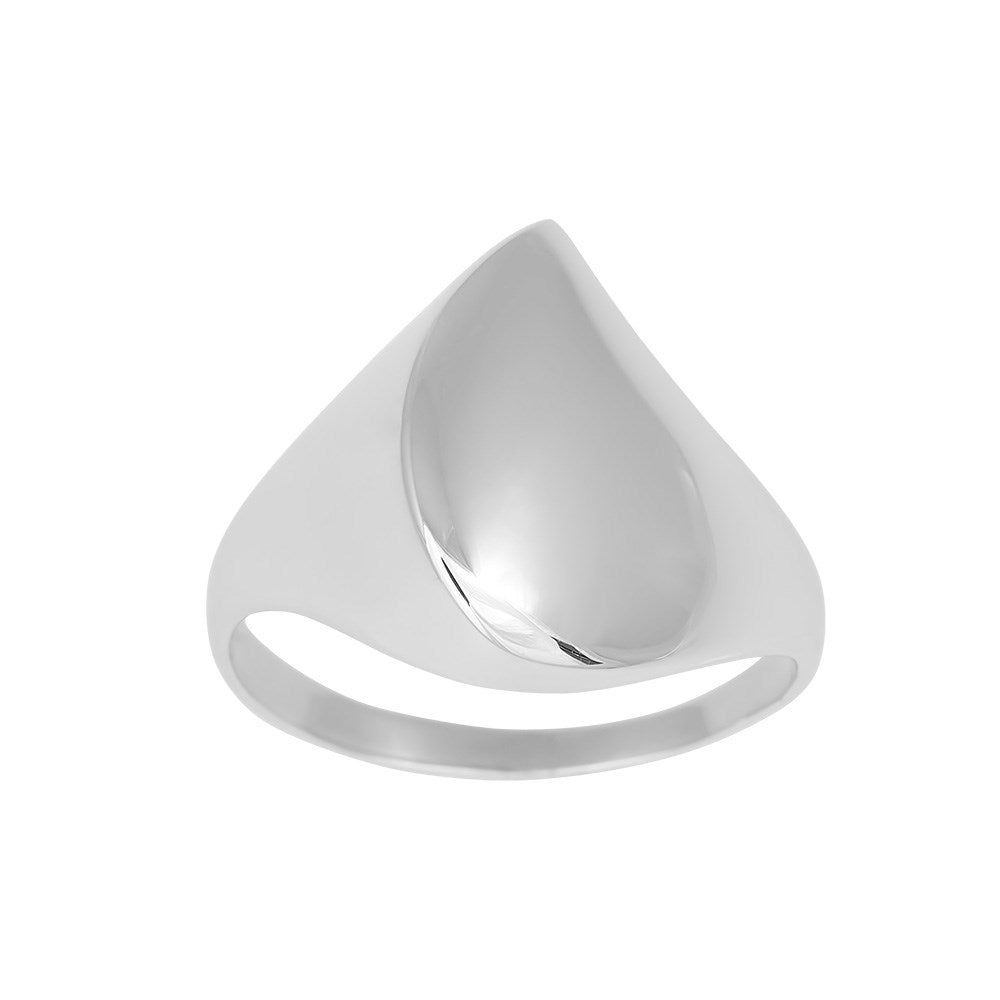 Rod. silver ring drop - Rhodium plated / 54