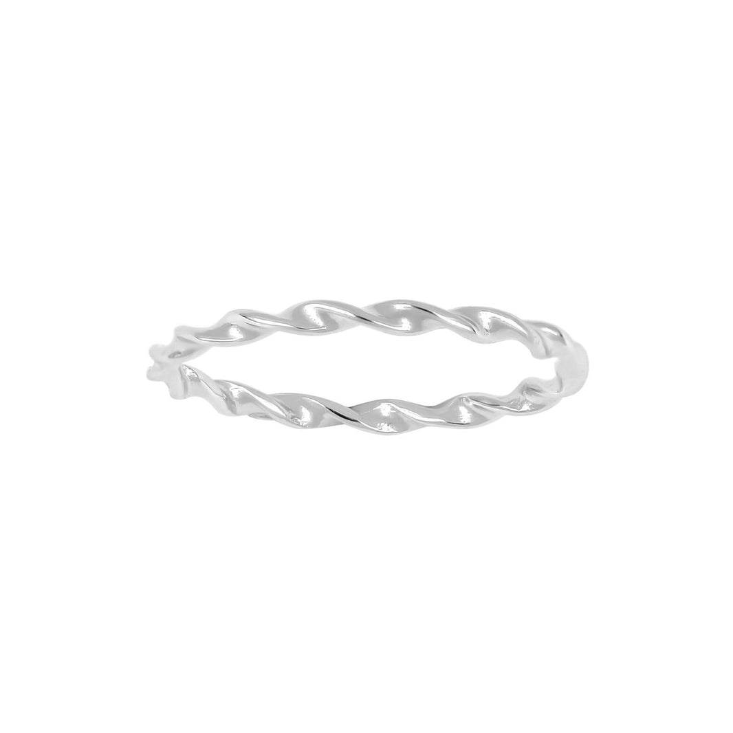 Rhod. sølvring NICE52 1,6mm