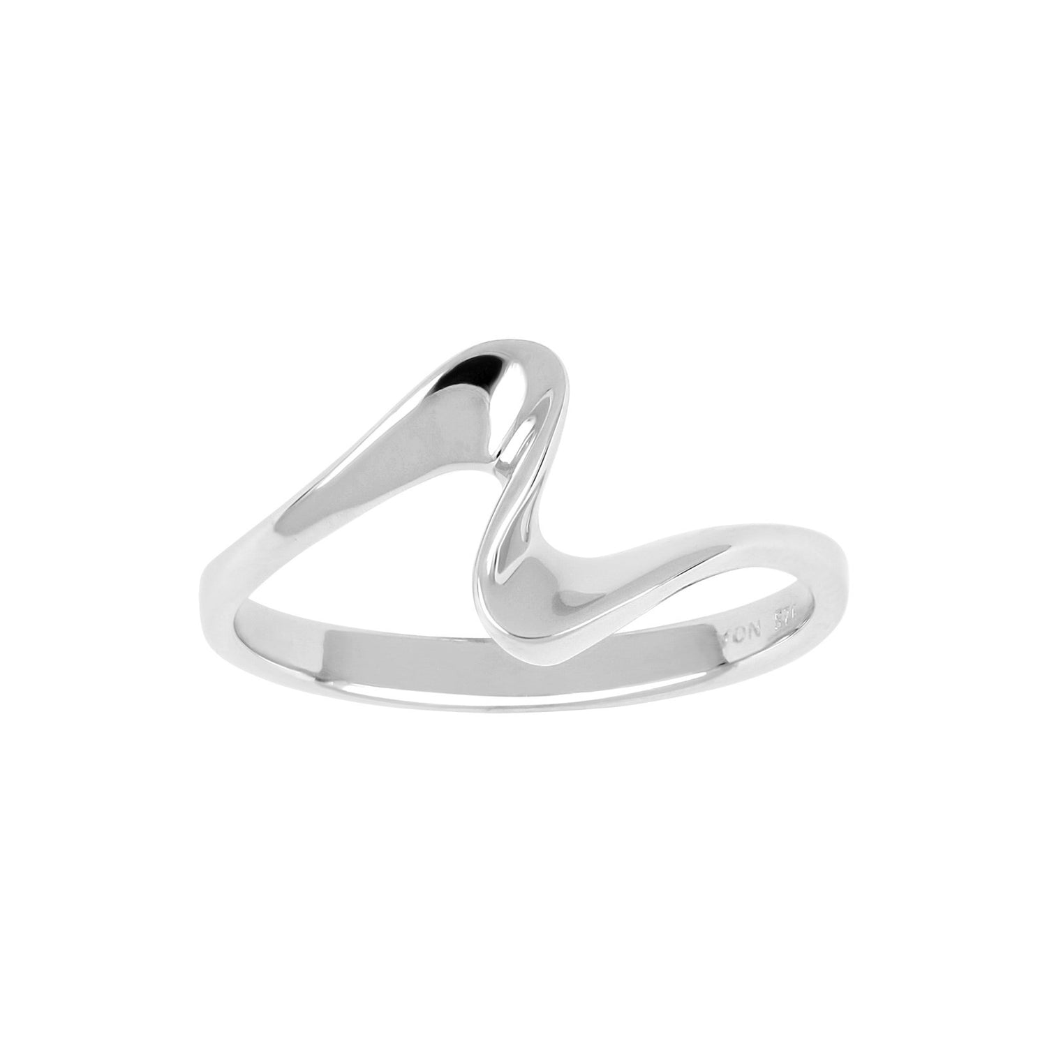 Rod. silver ring WAVENOR 11mm - Gold plated / 60
