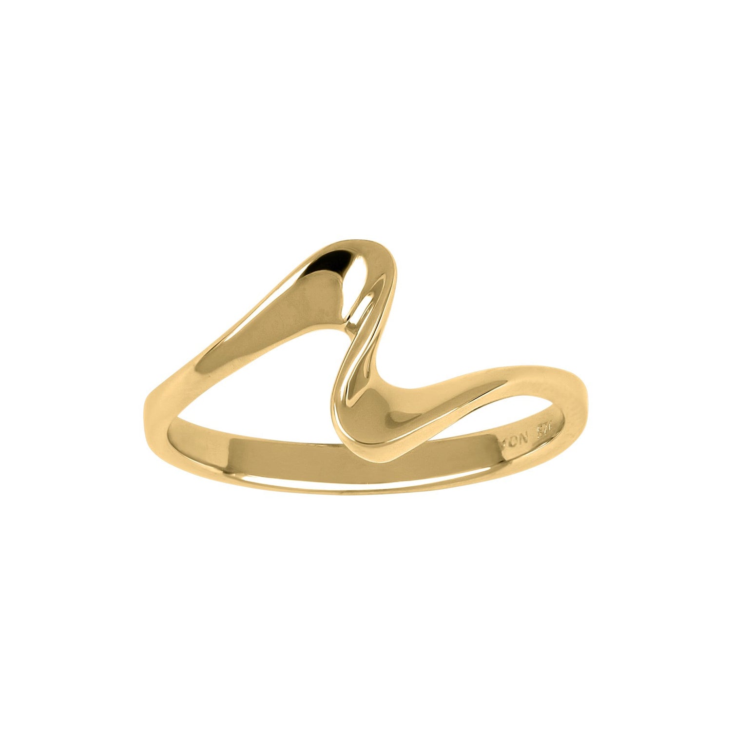 Rod. silver ring WAVENOR 11mm - Gold plated / 60