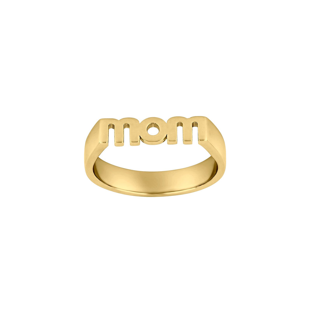 Silberring STATEMENT52 4mm MOM - Vergoldet / 54
