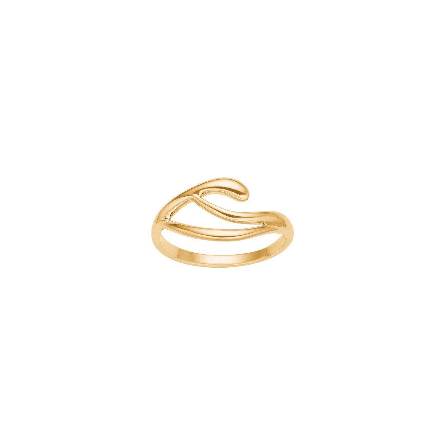 Rhd. Silber Ring AURA52 Größe 50 - Vergoldet / 60