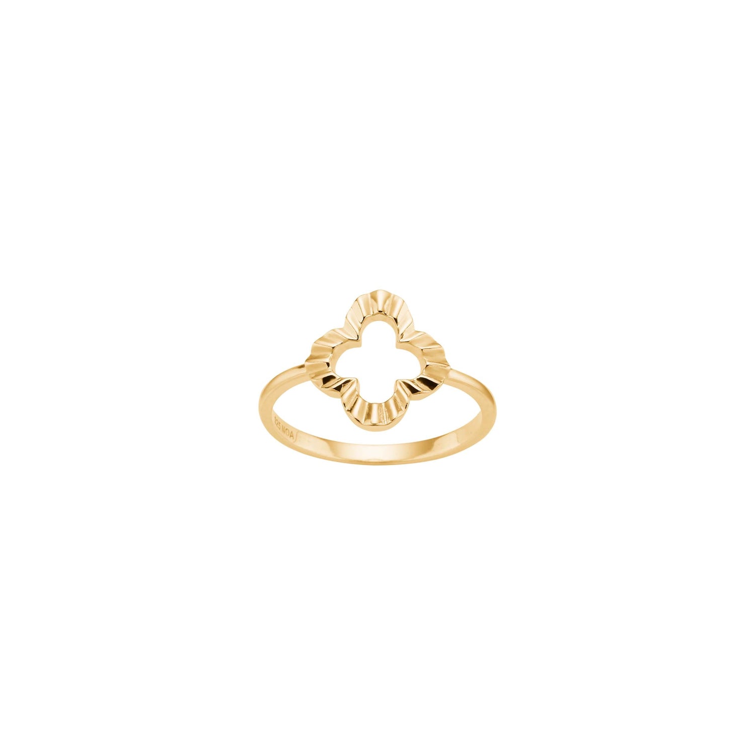 Rhd. Silber Ring CLOVERNOR - Vergoldet / 60