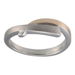 Stab. Silberring mit 8 kt. Gold