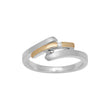 Rh. Silberring matt Dia 0.02ct w/p  8kt. Gold 