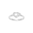 Rod. silver children's ring heart w/cz