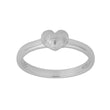 Rod. silver children's ring matte heart