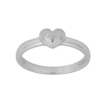 Rod. silver children's ring matte heart