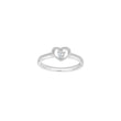 Rod. silver children's ring heart w/cz