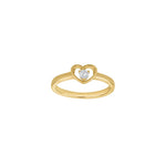 Rod. silver children's ring heart w/cz