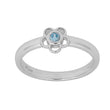 Rod. silver children's ring flower w/light blue cz