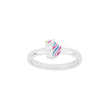 Rod. silver children's ring unicorn w/enamel