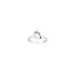 Rod. silver children's ring unicorn w/enamel