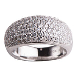 Silver ring Rhd w/cz