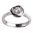 Sølv ring Rhd m/cz