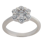 Silver rhd. ring w/ cz