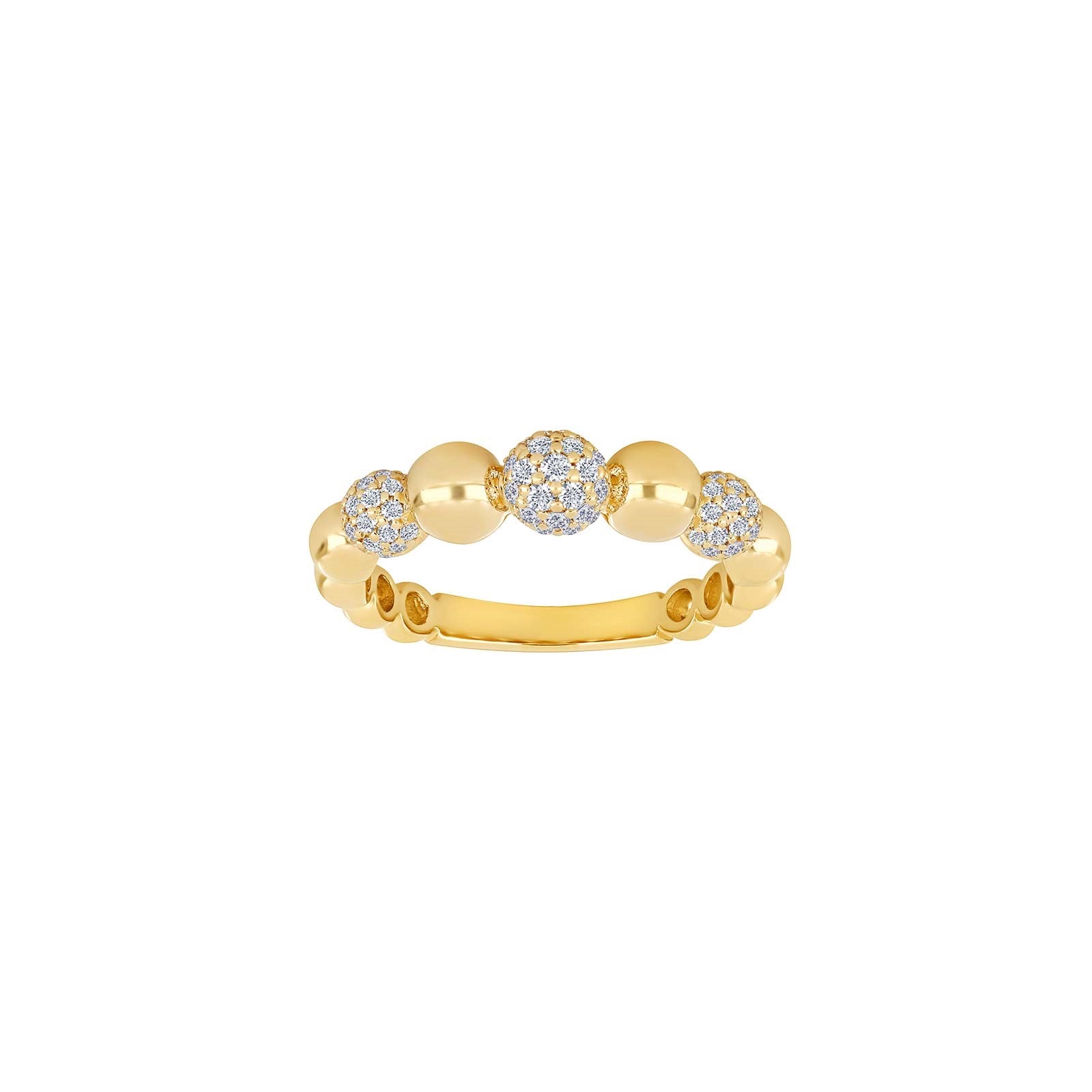 14ct. gold ring w/diamond 0.42ct W/SI