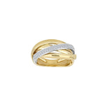 14ct. gold ring w/diamond 0.38ct W/SI