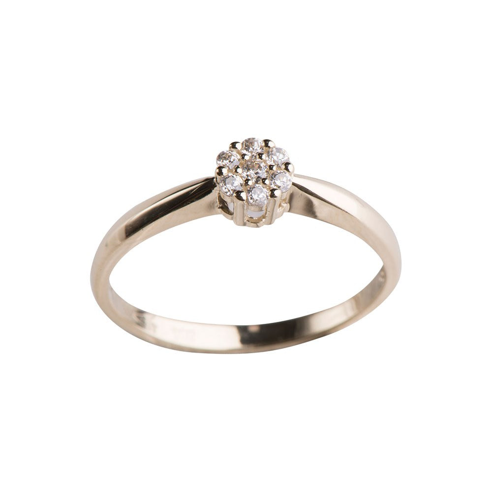 8kt. guldring m/cz