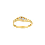 8kt. guldring m/cz