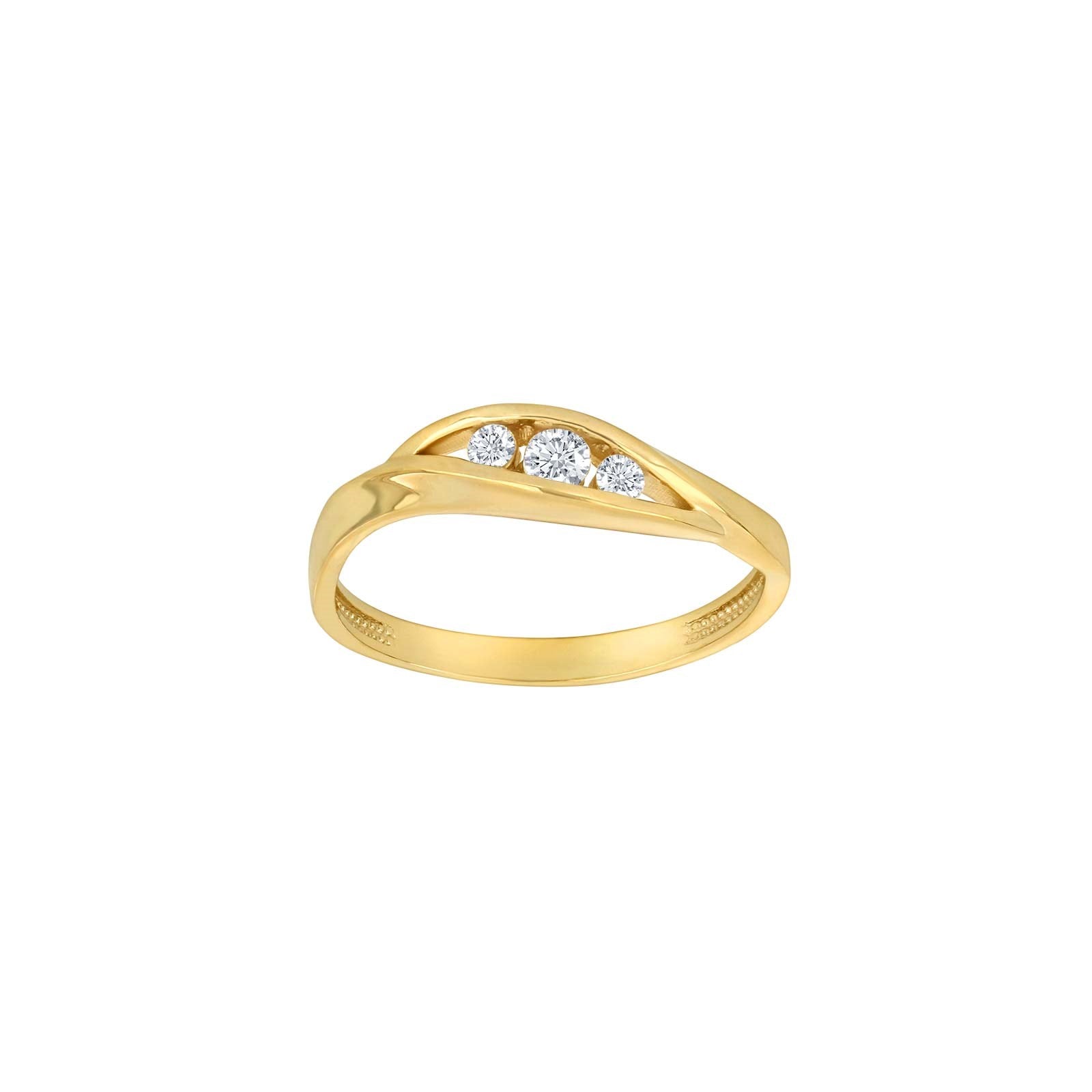 8kt. guldring m/cz