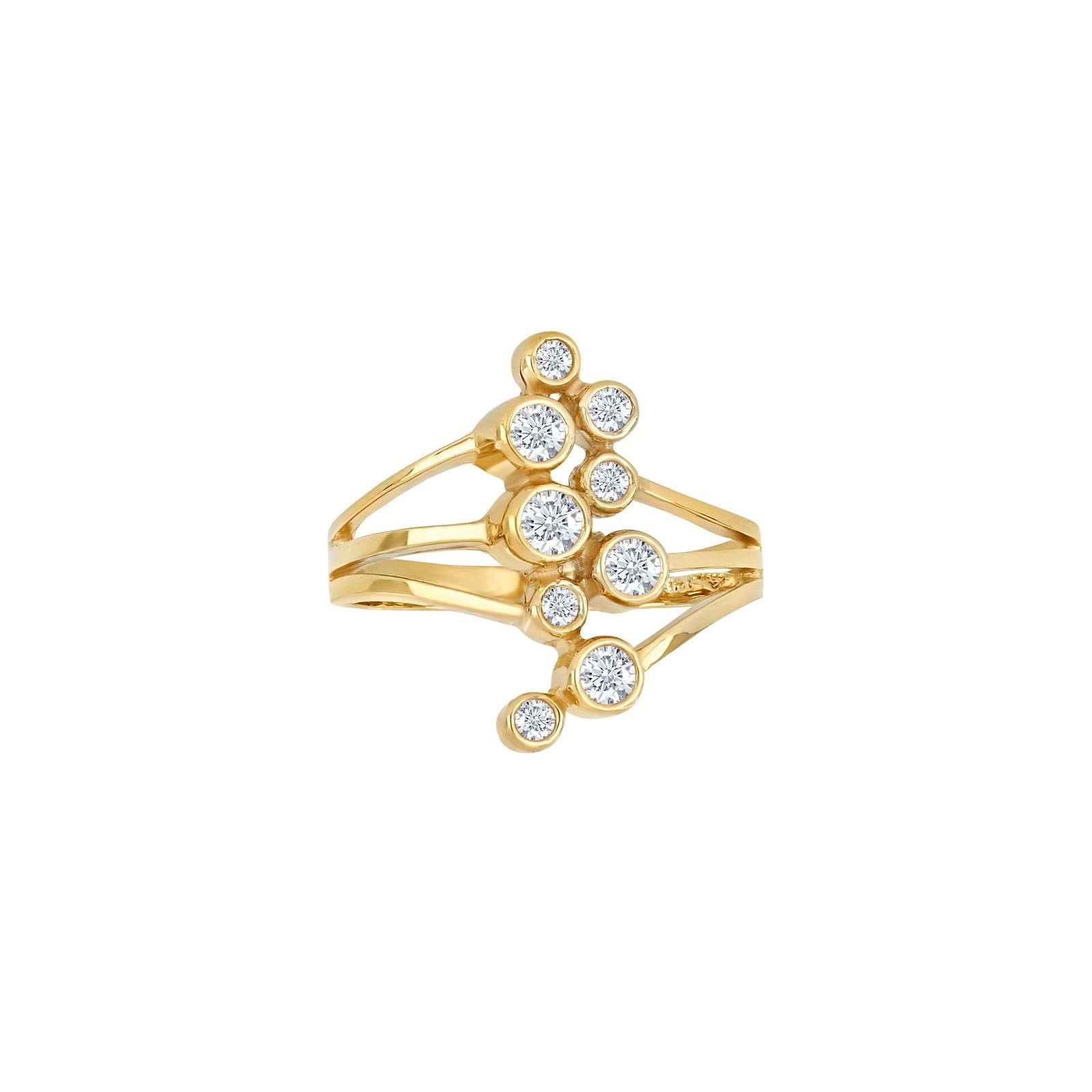 8kt. guldring m/cz
