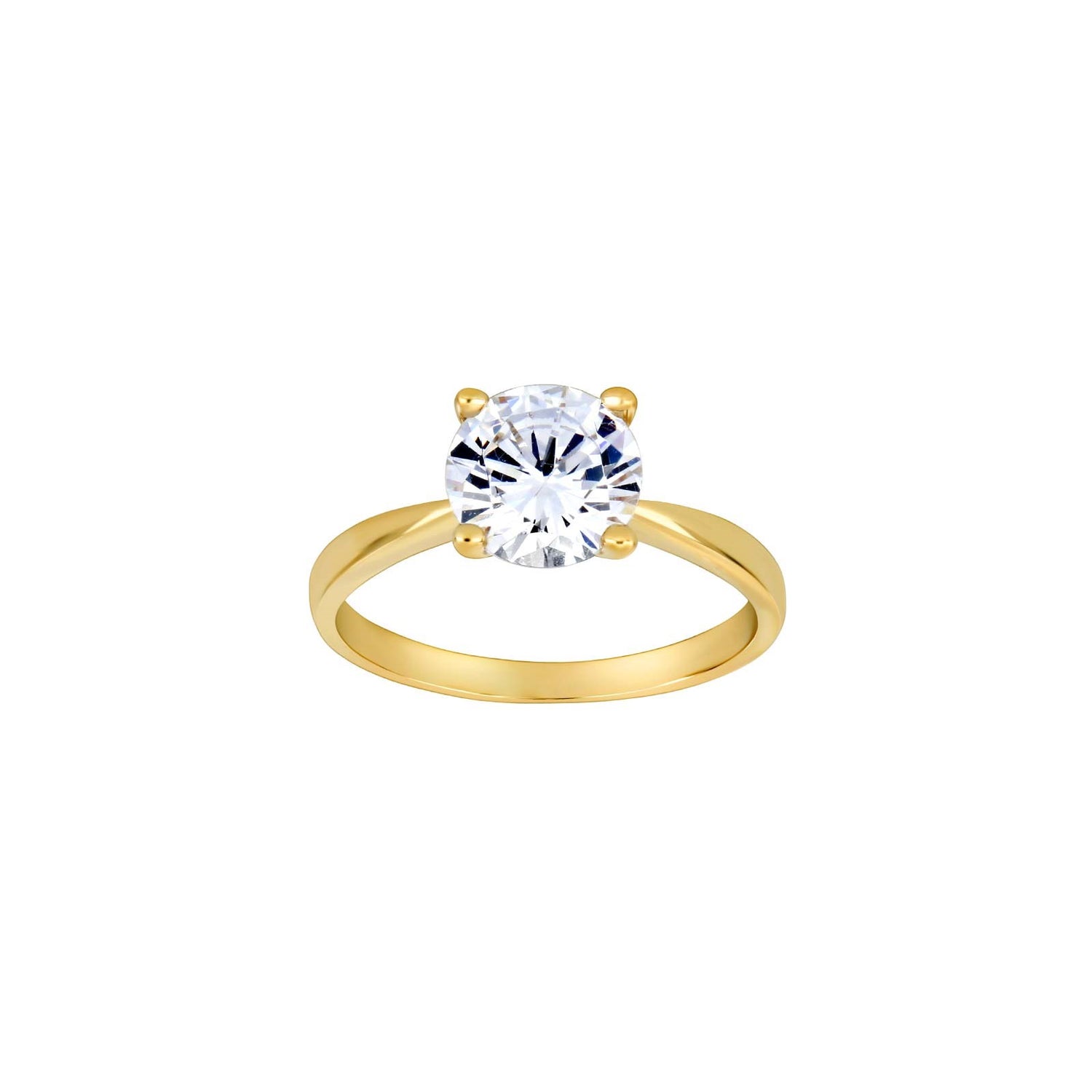 8ct. gold ring w/8 mm cz
