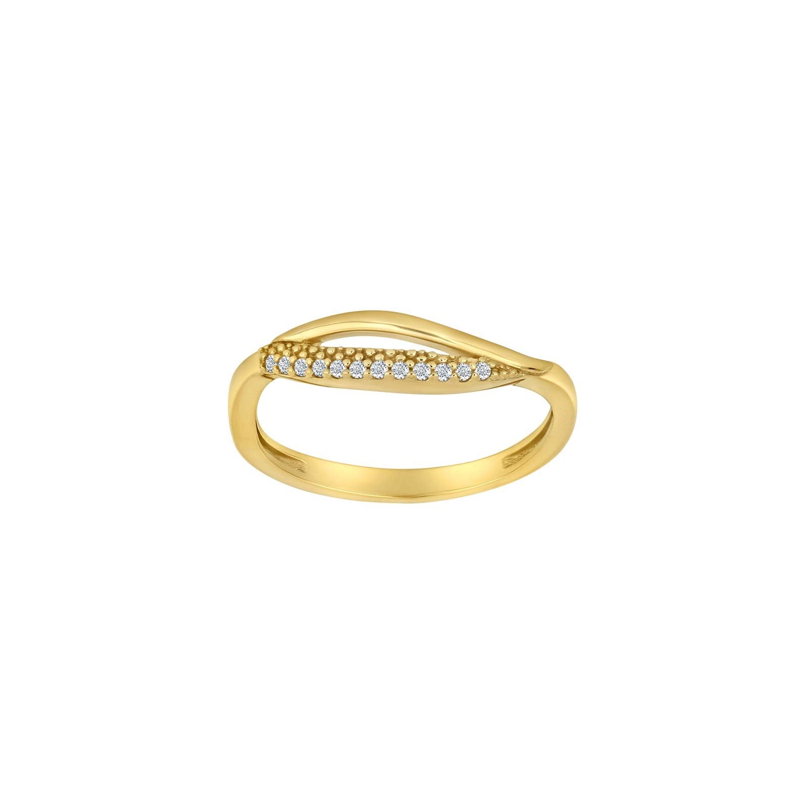 8kt. guldring m/cz