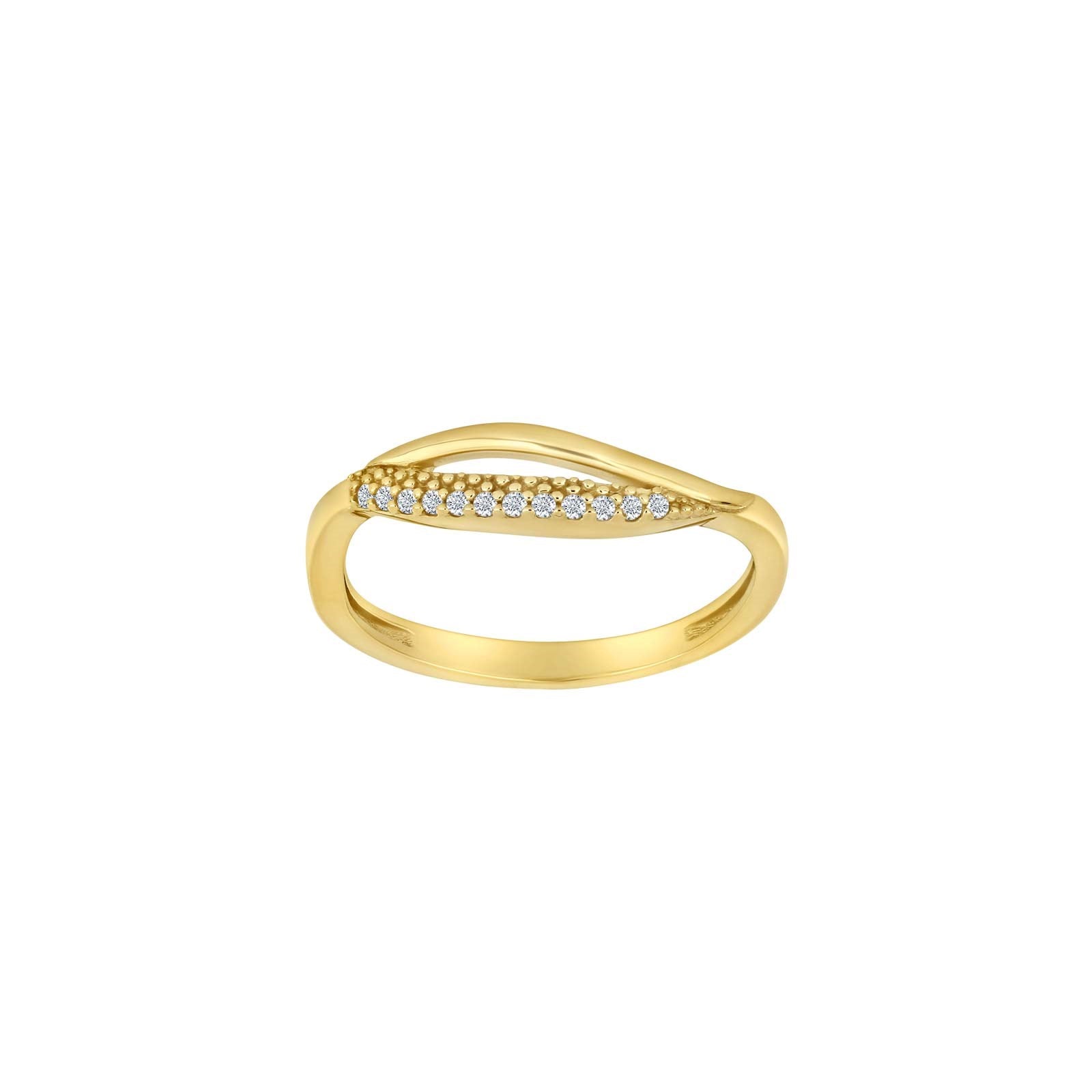 14kt. Goldring m/cz