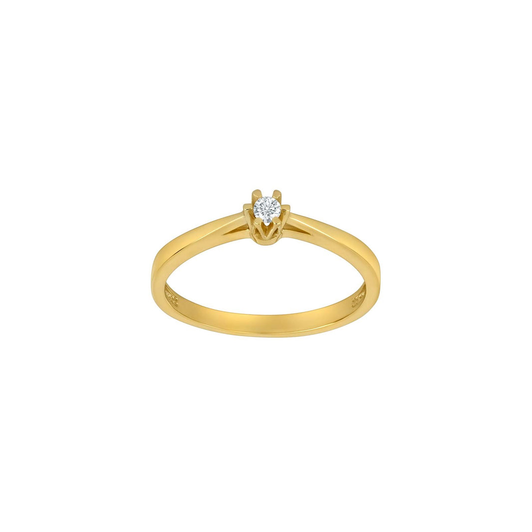 8kt. Goldring m/2,5 mm cz