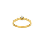 8kt. guldring m/2,5 mm cz i 6 grabber