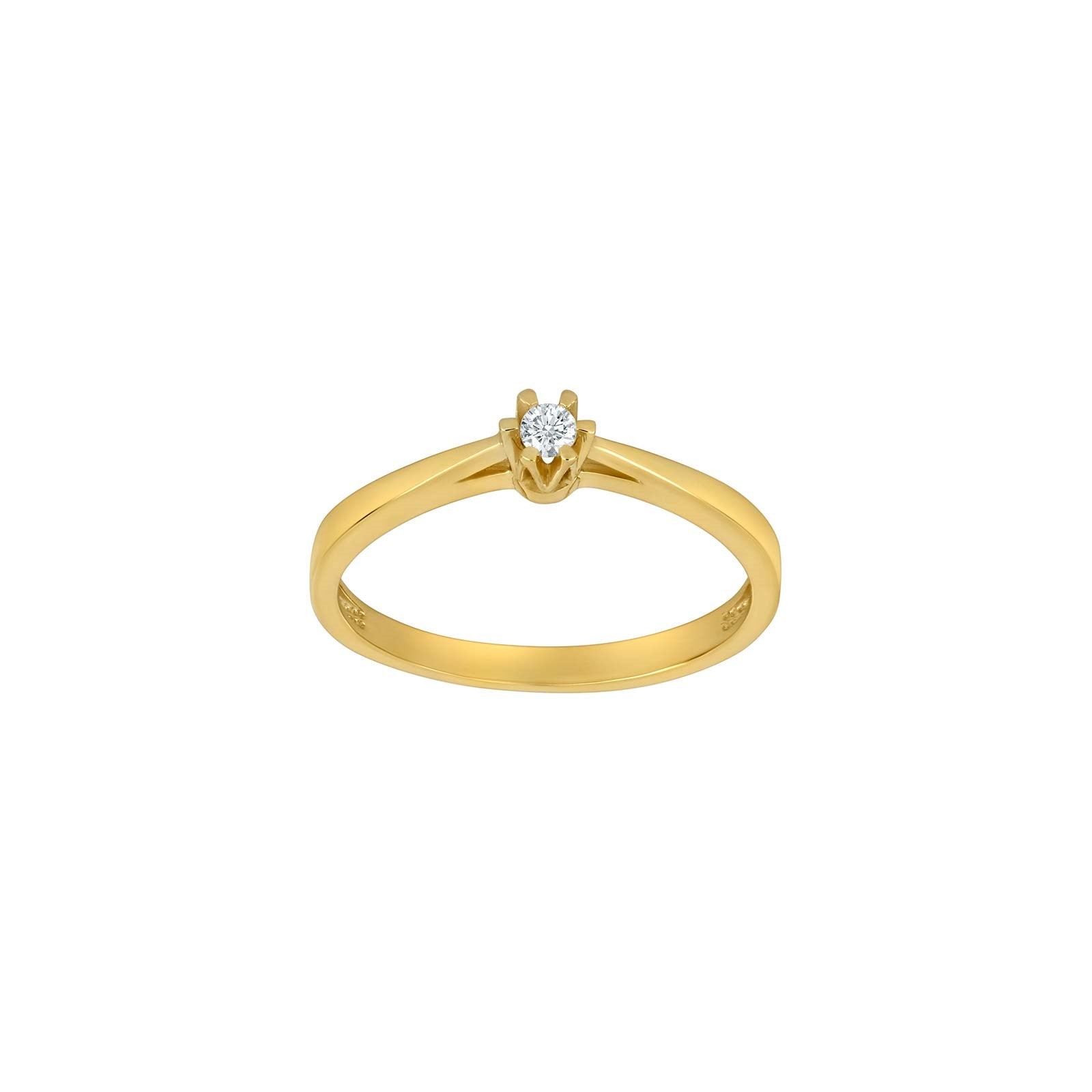 8kt. guldring m/2,5 mm cz i 6 grabber
