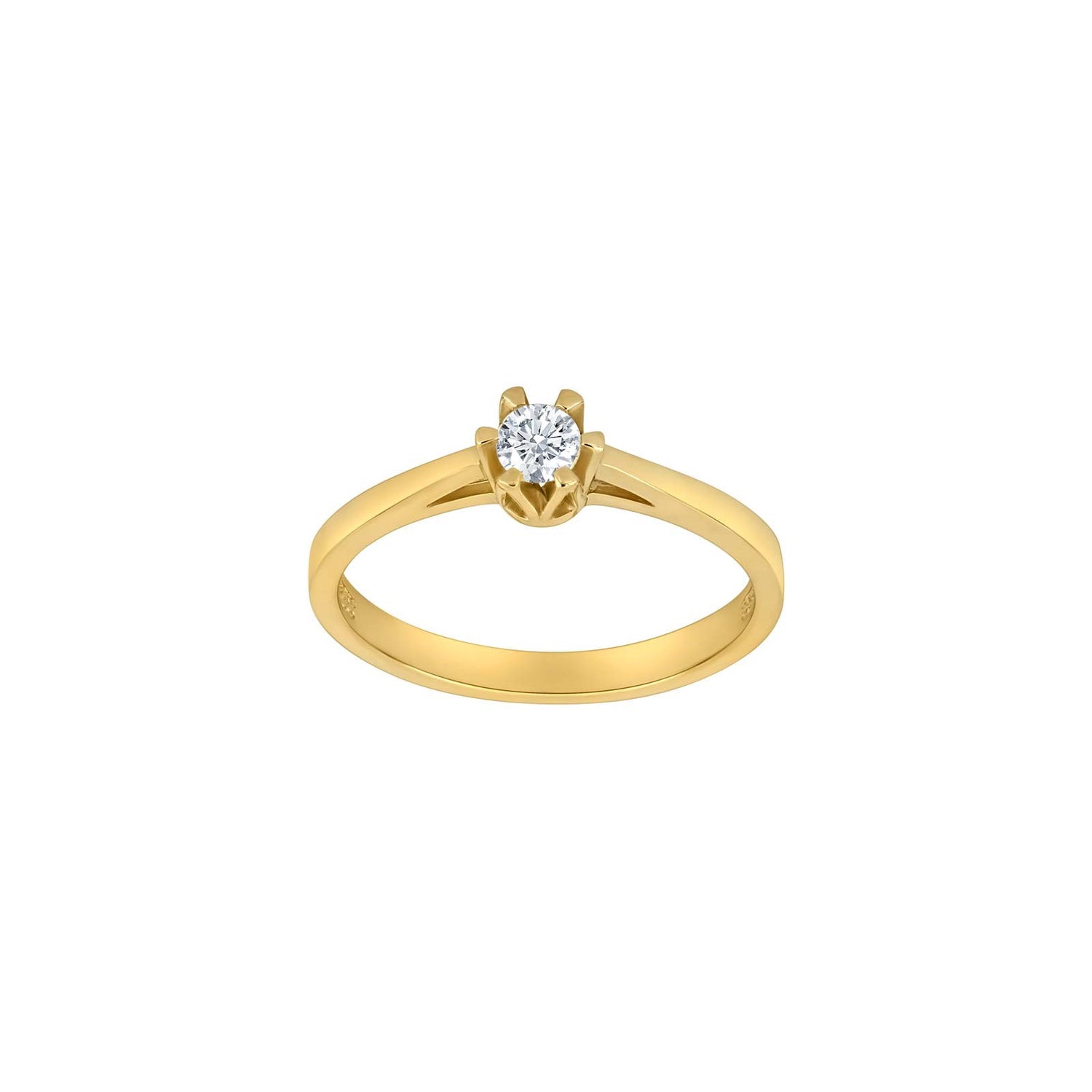 8kt. Goldring m/3,5 mm cz