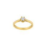 14kt. Goldring m/3,5 mm cz