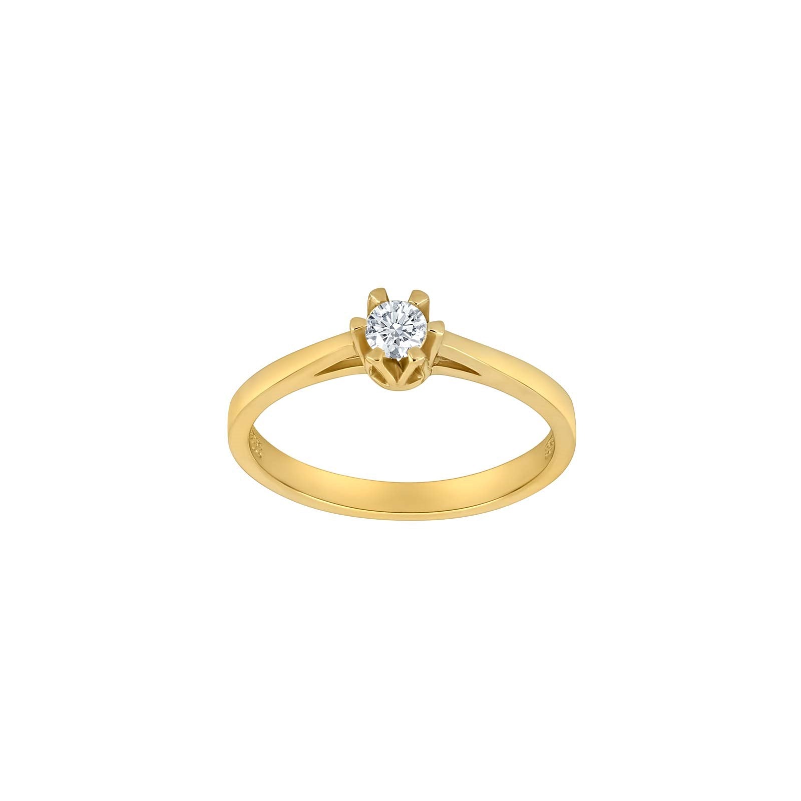 14kt. Goldring m/3,5 mm cz