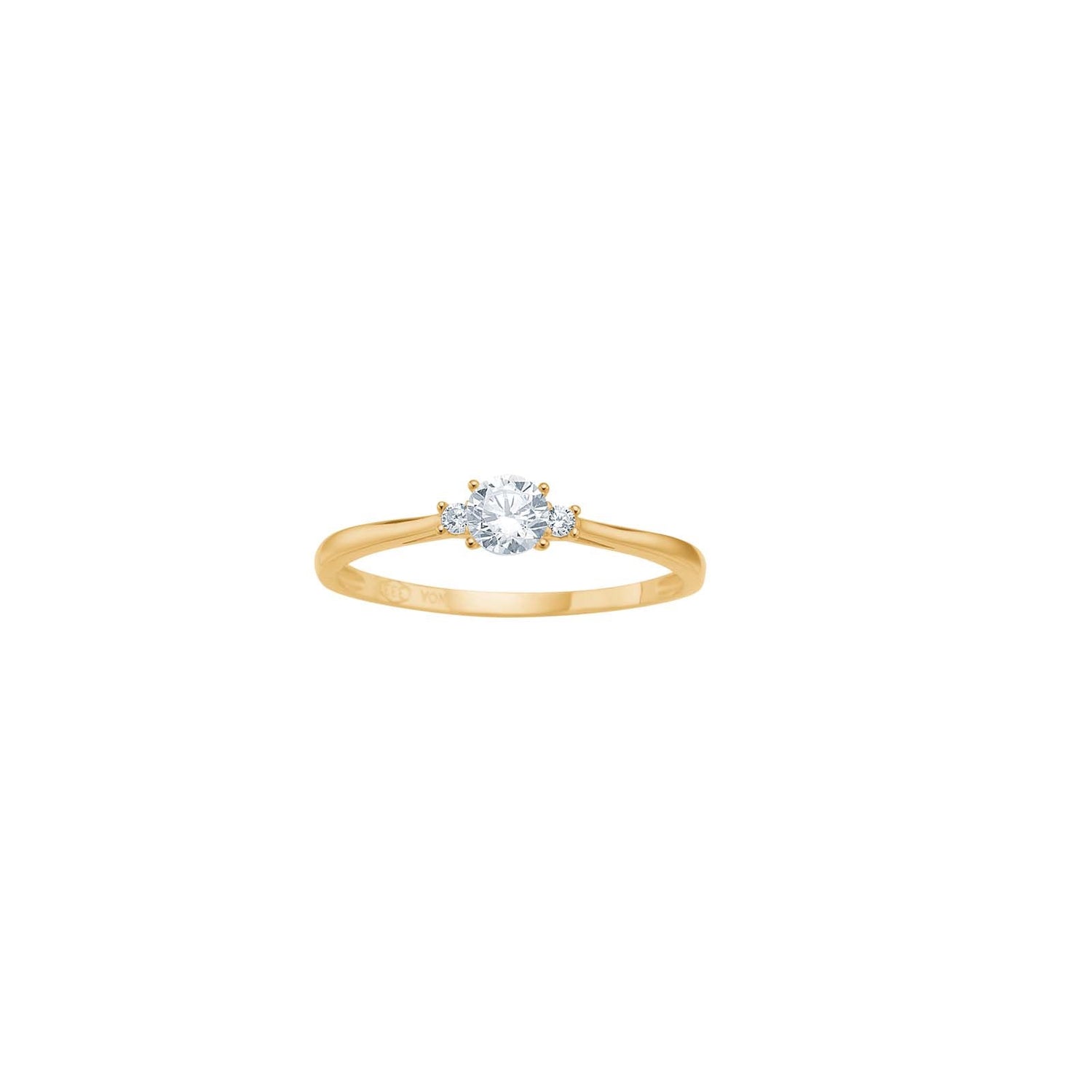 8kt. Goldring m. 4mm cz