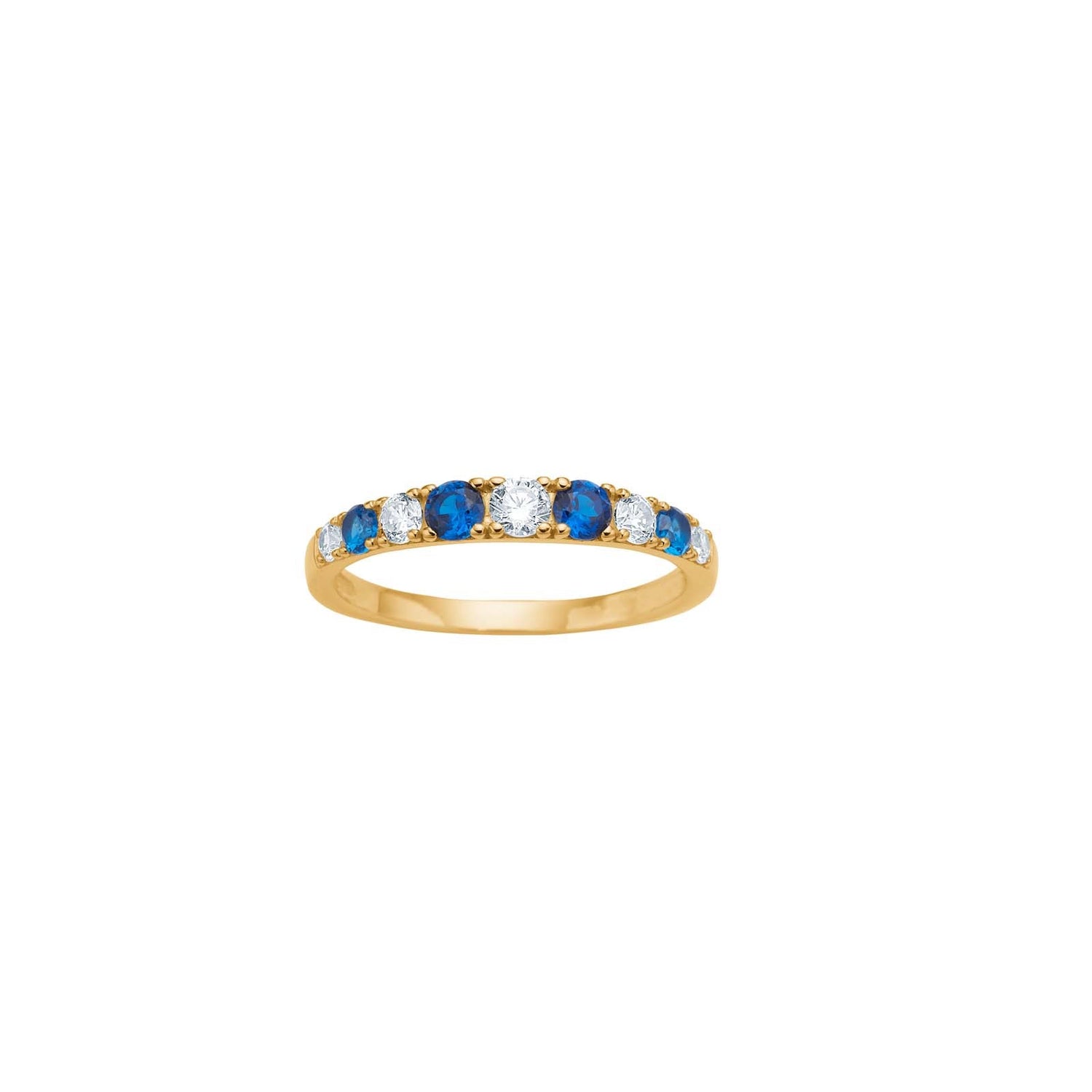 8kt. Goldring m/blau cz