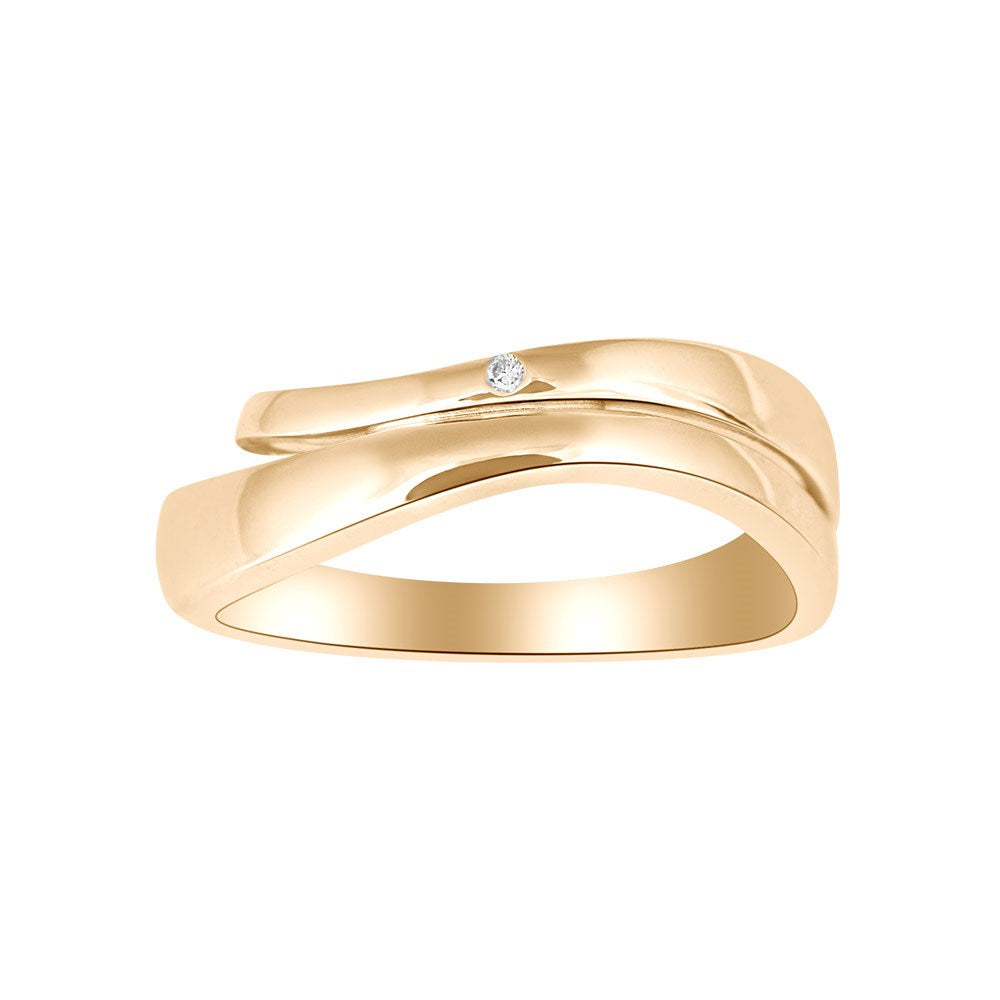 14 kt. Goldring mit Durchmesser 0,008 ct W/SI