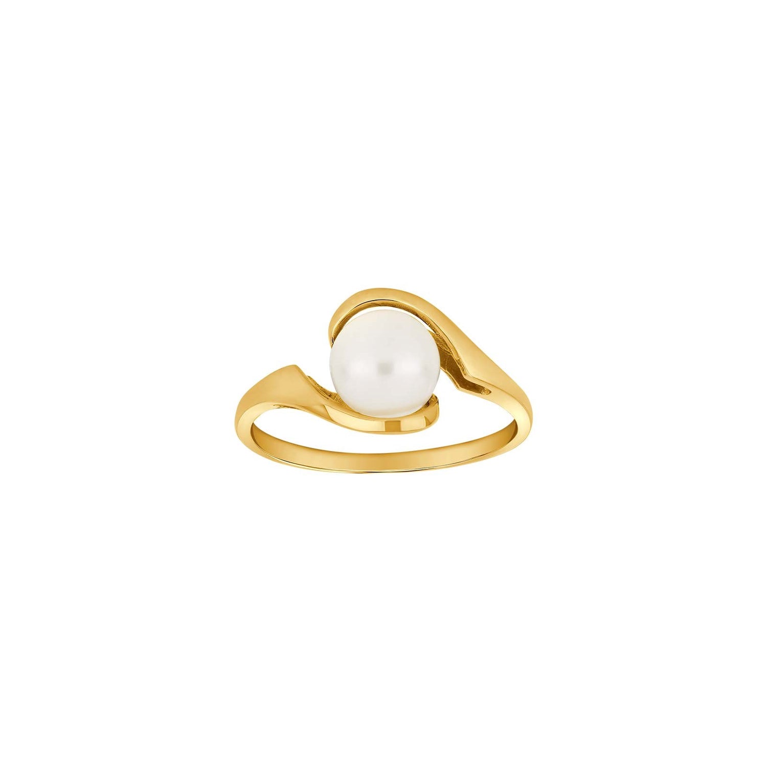 8kt. Goldring m/perle