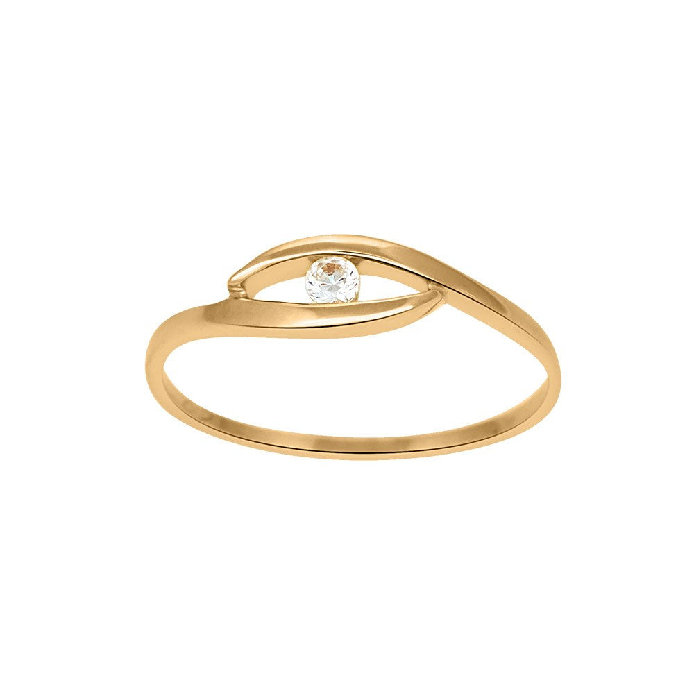 14 kt Goldring mit Zirkonia