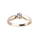 8kt. guldring m/cz