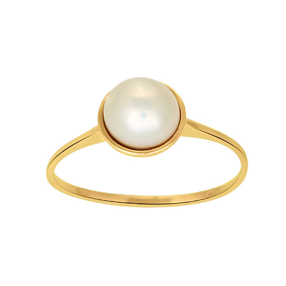8ct. gold ring w/freshwater pearl